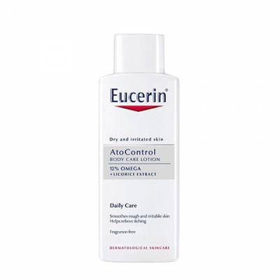   									Yêu thích 									Eucerin Ato Control, hỗ trợ giảm khô, nứt ngứa da, hỗ trợ làm mờ, giảm rõ rệt các đốm nâu, vết thâm. 								