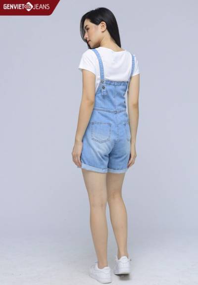 TY409J955 - Quần Short Yếm Jeans Nữ