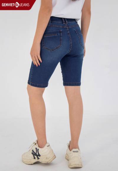 DQ303J1566 - Quần Ngố Jeans Nữ Col Cơ Bản