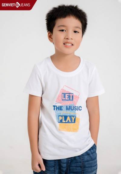 N4321T1662 - Áo Thun Kid In Họa Tiết Let The Music Play