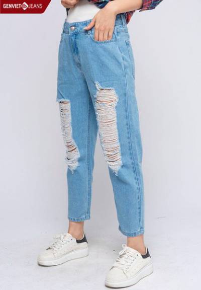 XQ104J990 - Quần Baggy Jeans Nữ