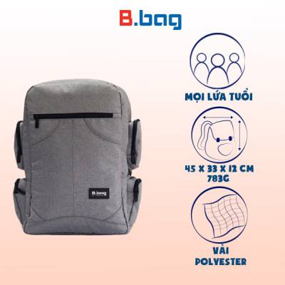 Balo thời trang nam B-23-008 màu xám 