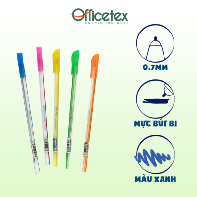 Bút nến mực xanh OT-BP019BU (10 Cây) 