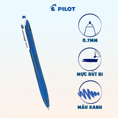 Bút bi Rexgrip mực xanh BRG-10F-L-BG 