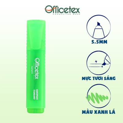 Bút dạ quang mực xanh lá OT-HL004GR (12 cây 1 hộp) 