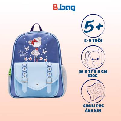 Balo học sinh B-12-034 màu tím xanh 