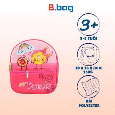 Balo mẫu giáo Wonderland-Donut B-12-061 Hồng đậm 