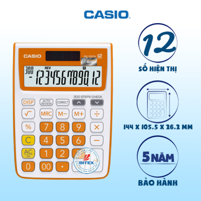 Máy tính Casio MJ-12VCb cam 