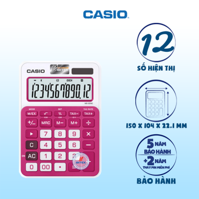 Máy tính Casio MS-20NC hồng đậm 