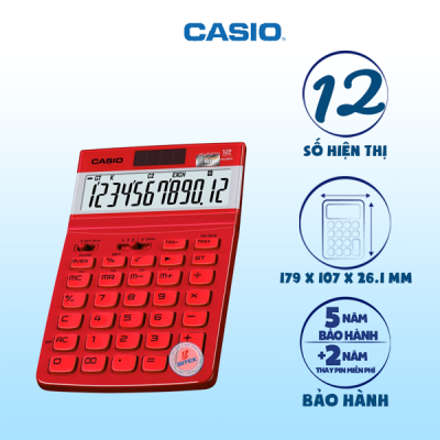 Máy tính Casio JW-210TV đỏ 