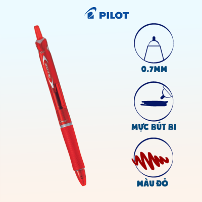 Bút bi Acroball mực đỏ BAB-15F-R-BG 