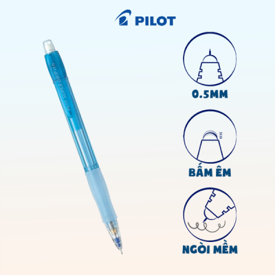 Bút chì bấm Super Grip Neon (Thân xanh dương) H-185N-L-2B 