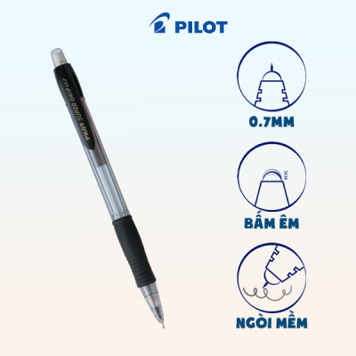 Bút chì bấm Super Grip (Thân đen) H-187-SL-B 