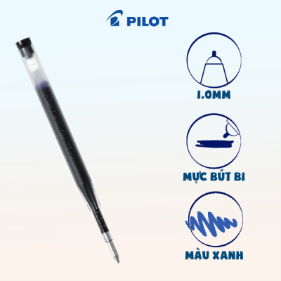 Ruột bút bi MR mực xanh - BRFN-10M-L (12 cây-hộp), tip 1.0mm 