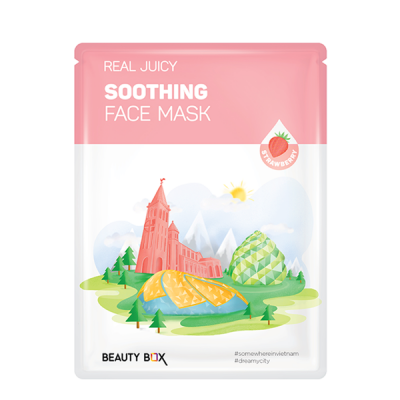 Mặt Nạ Giấy Làm Dịu Da BEAUTY BOX REAL JUICY SOOTHING FACE MASK 20g