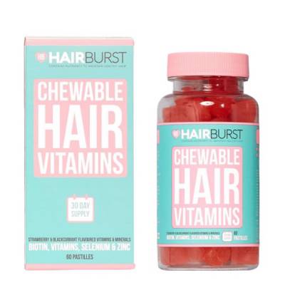 Kẹo Dẻo Kích Thích Mọc Tóc HAIRBUSRT CHEWABLE HAIR VITAMINS 60 GRAM (NEW)