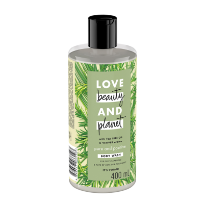Sữa Tắm Sạch Sâu LOVE BEAUTY&PLANET PURE AND POSITIVE BODY WASH 400ml