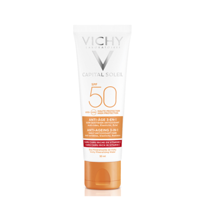 Kem Chống Nắng Ngừa Lão Hóa Da VICHY CAPITAL SOLEIL ANTI-AGEING 3-IN-1 SPF50 50ml