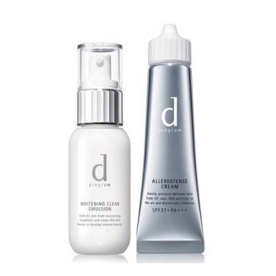 Bộ Đôi Chống Nắng Dưỡng Trắng Da DPROGRAM WHITENING CLEAR EMULSION 100ml + kem chống nắng 35g)