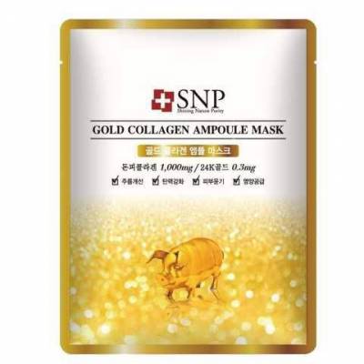 Mặt Nạ Giấy SNP Gold Collagen Ampoule Mask
