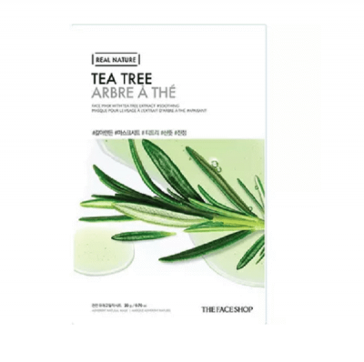 Mặt Nạ Giấy Thanh Lọc Da THEFACESHOP REAL NATURE TEA TREE FACE MASK (1PC)