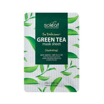 Mặt Nạ Giấy SOLEAF SO DELICIOUS GREEN TEA MASK SHEET