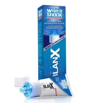 Kem Đánh Răng Làm Trắng BLANX – WHITE SHOCK WHITE&PROTECT + LED GA 50ml