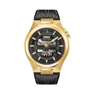  	Đồng Hồ Bulova 97A148 Nam Máy Cơ Dây Da Kính Sapphire 46mm