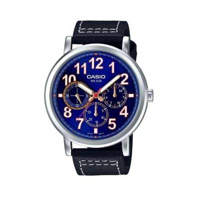  	Đồng Hồ Casio MTP-E309L-2B1VDF Nam Lịch Thứ Ngày 45mm