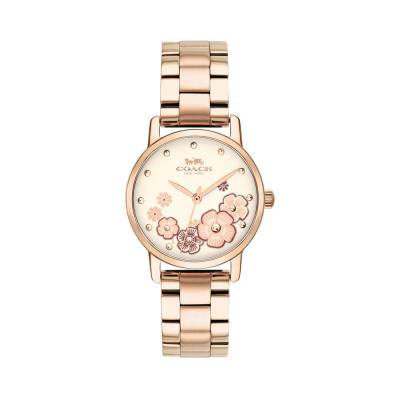  	Đồng Hồ Coach 14503057 Nữ Dây PVD Vàng Hồng 28mm