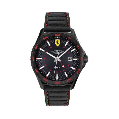  	Đồng Hồ Ferrari 0830776 Nam Giờ GMT Lịch Ngày 44mm