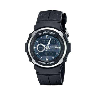  	Đồng Hồ Casio G-300-3AVDR Nam Dây Cao Su Lịch Thứ Ngày 52mm