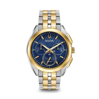  	Đồng Hồ Bulova 98A159 Nam Chronograph Máy Cong Kính Sapphire 43mm