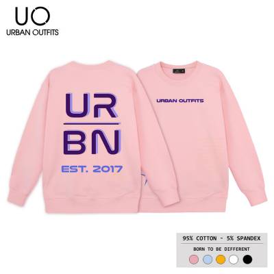 Áo Sweater Nữ Nam Form Rộng URBAN OUTFITS In URBN EST2017 SWO39 Cotton Nỉ