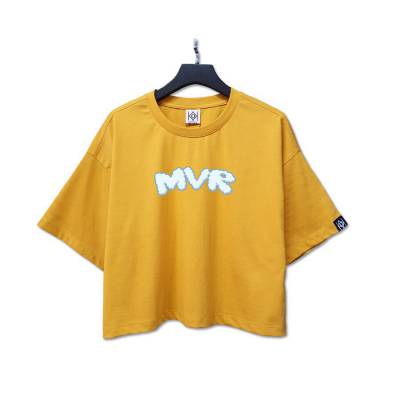 Áo croptop tay lỡ logo MVR đám mây - LITH27052003 vàng
