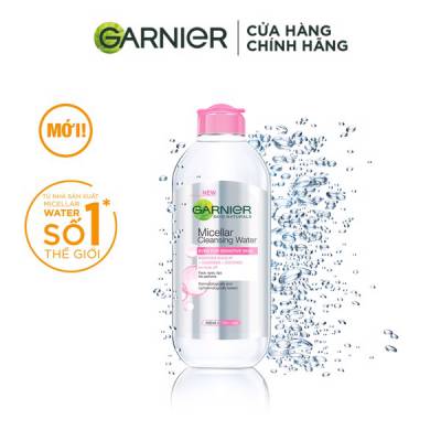 Nước làm sạch và tẩy trang cho da nhạy cảm Garnier Micellar Water 400ml