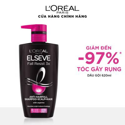 Dầu gội Ngăn gãy rụng tóc L'Oréal Paris Elseve Fall Resist 3X Anti-Hairfall Shampoo-Scalp+Hair 620ml