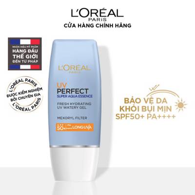 Kem chống nắng dưỡng ẩm & chống nhờn rít L'Oréal Paris UV Perfect Super Aqua Essence SPF50+ PA++++
