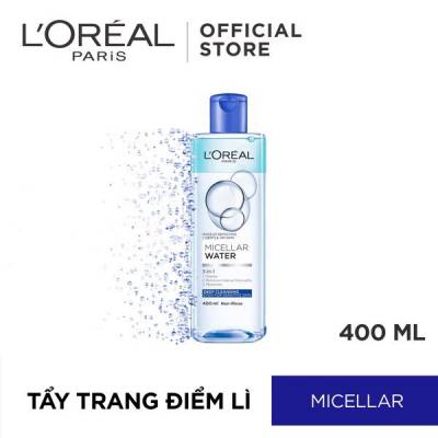 Nước tẩy trang L'Oreal Paris 3-in-1 Micellar Water 400ml: Làm Sạch Trang Điểm