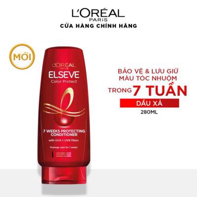 Dầu xả bảo vệ dành cho tóc nhuộm L'Oréal Paris Elseve Color Protect 7 Weeks Conditioner Protecting Conditioner 280ml