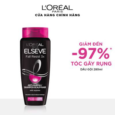 Dầu gội Ngăn tóc gãy rụng L'Oréal Paris Elseve Fall Resist 3X Anti-Hairfall Shampoo-Scalp+Hair 280ml