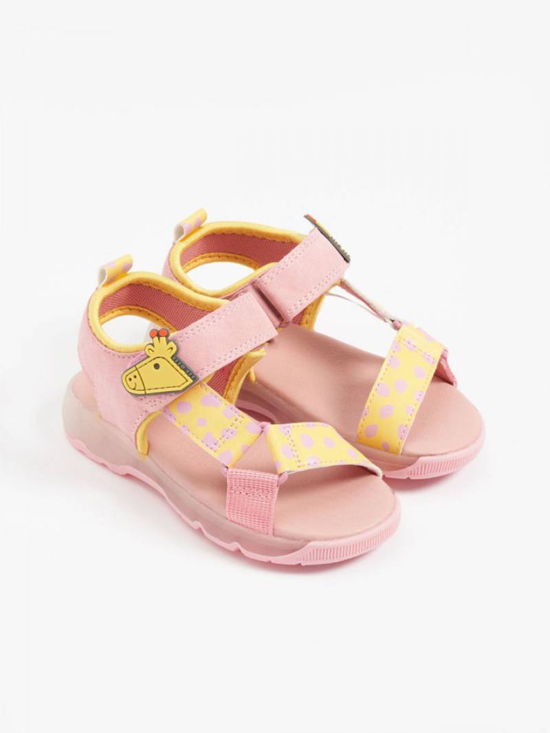          mothercare - giày sandal hoạ tiết hưu cao cổ màu hồng bé gái     