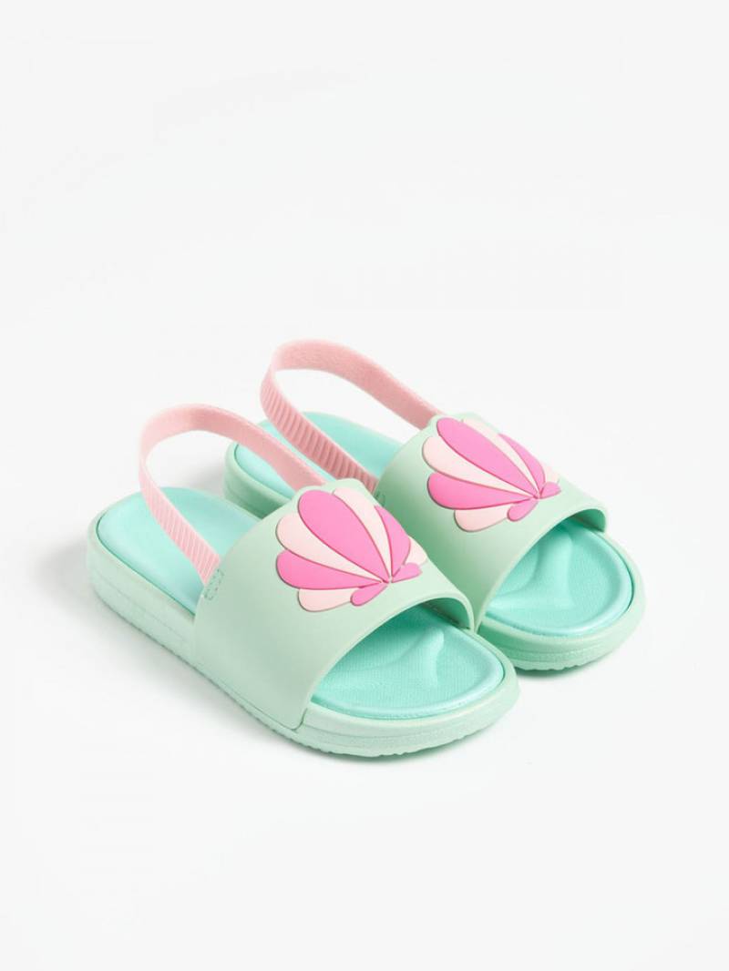          mothercare - giày sandal màu xanh hồng bé gái     