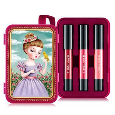 Bộ son môi trang điểm tông màu nữ tính phiên bản 2 - BEAUTY PEOPLE Honey Girl Dollish Lip Special Makeup Set Season 2