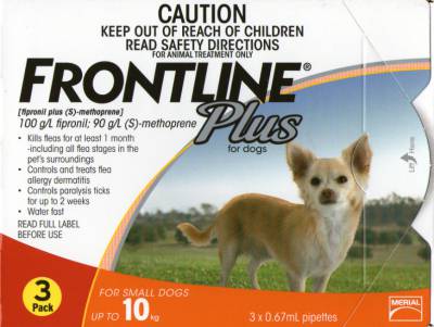 Frontline Plus - Thuốc trị ve rận nhỏ gáy cho chó <10kg