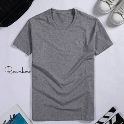 Áo thun T-Shirt basic trơn màu xám – 01